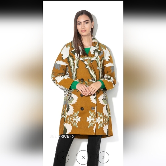 Desigual double breasted coat sz.38 - Picture 1 of 7